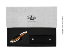 Sommelierkniv av Tuja, damaskerad m dekor, Collection - Forge de Laguiole