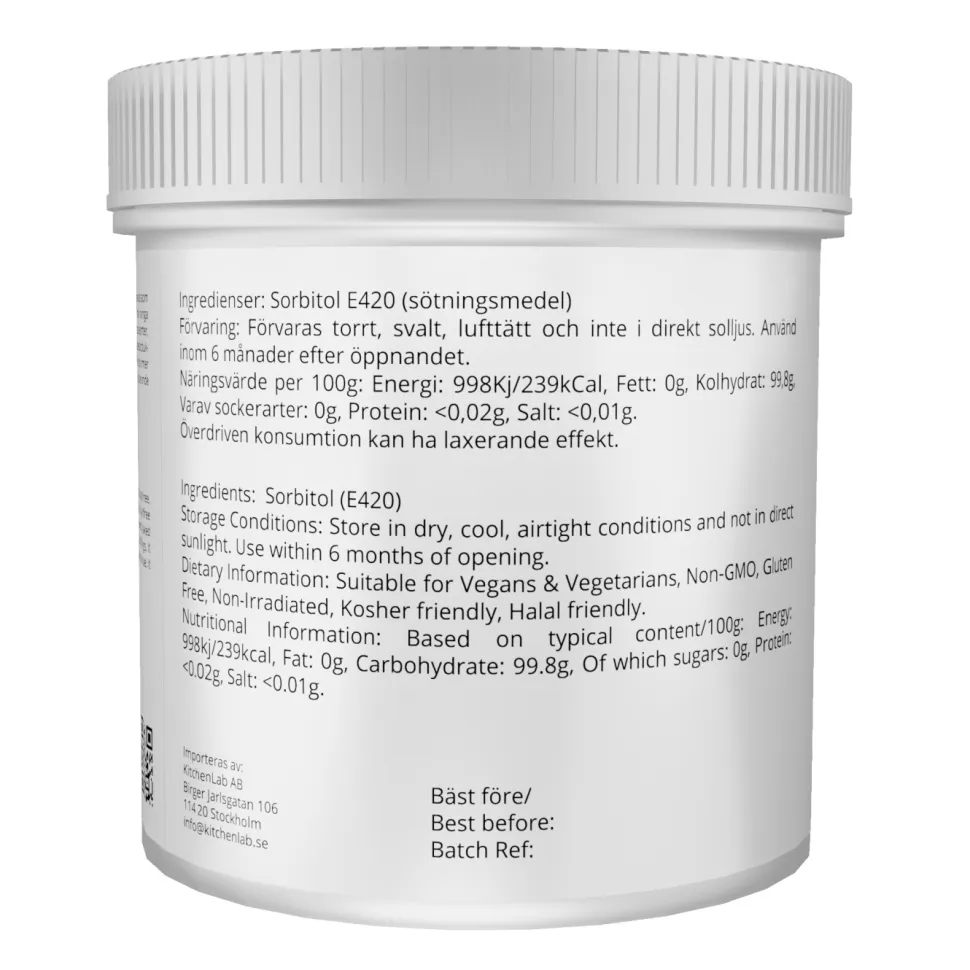 Sorbitol (E420) - The Kitchen Lab
