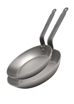 Stekpanneset i kolstål, 28 + 24 cm, Carbone Plus - de Buyer
