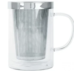 Tekopp i glas med dubbelvägg, Verbena - Cristel