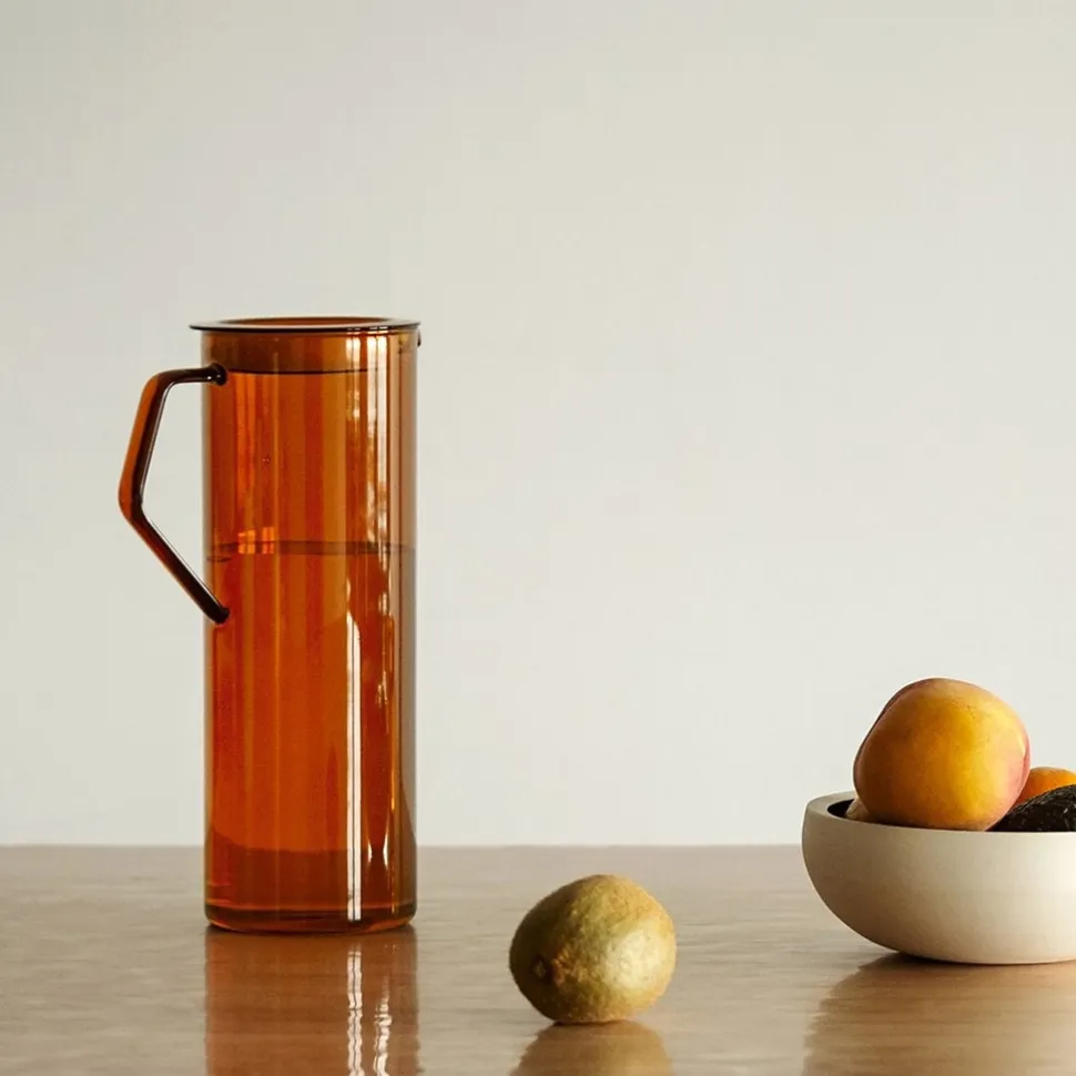 Tillbringare i glas, Amber, 1.2L - Kinto