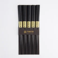 Ätpinnar, 5-pack - Tokyo Design Studio - Svart Trä