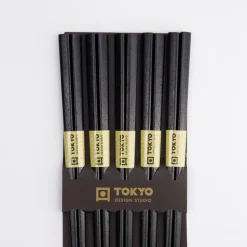 Ätpinnar, 5-pack - Tokyo Design Studio - Svart Trä