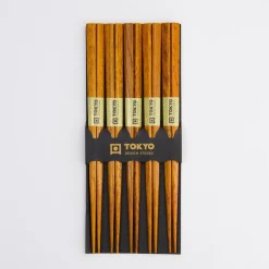 Ätpinnar, 5-pack - Tokyo Design Studio - Mörkt Trä