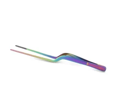 Uppläggningspincett i titanium, offset - 100% Chef - 20 cm