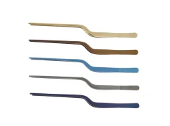 Uppläggningspincett i titan, offset, olika färger, 14 cm - 100% Chef
