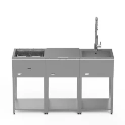 Utekök, komplett med kolgrill, arbetsbänk & diskho - Looft