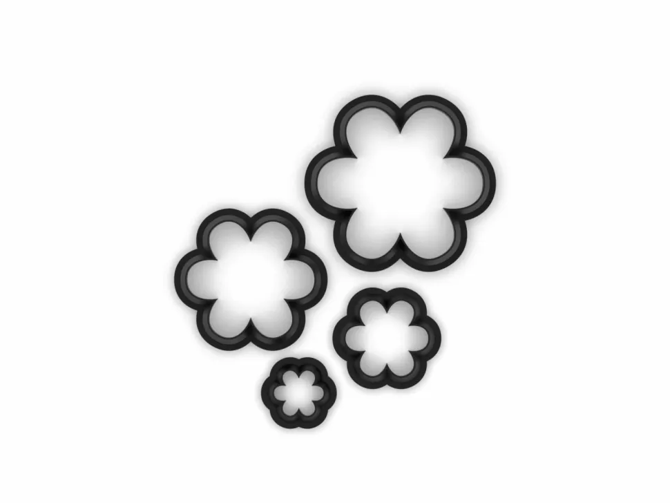 Utstickare, Flower 6 Cutters - Moldbrothers