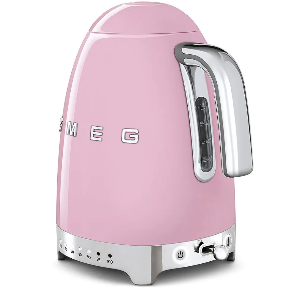 Vattenkokare med temperaturinställning, Rosa - Smeg