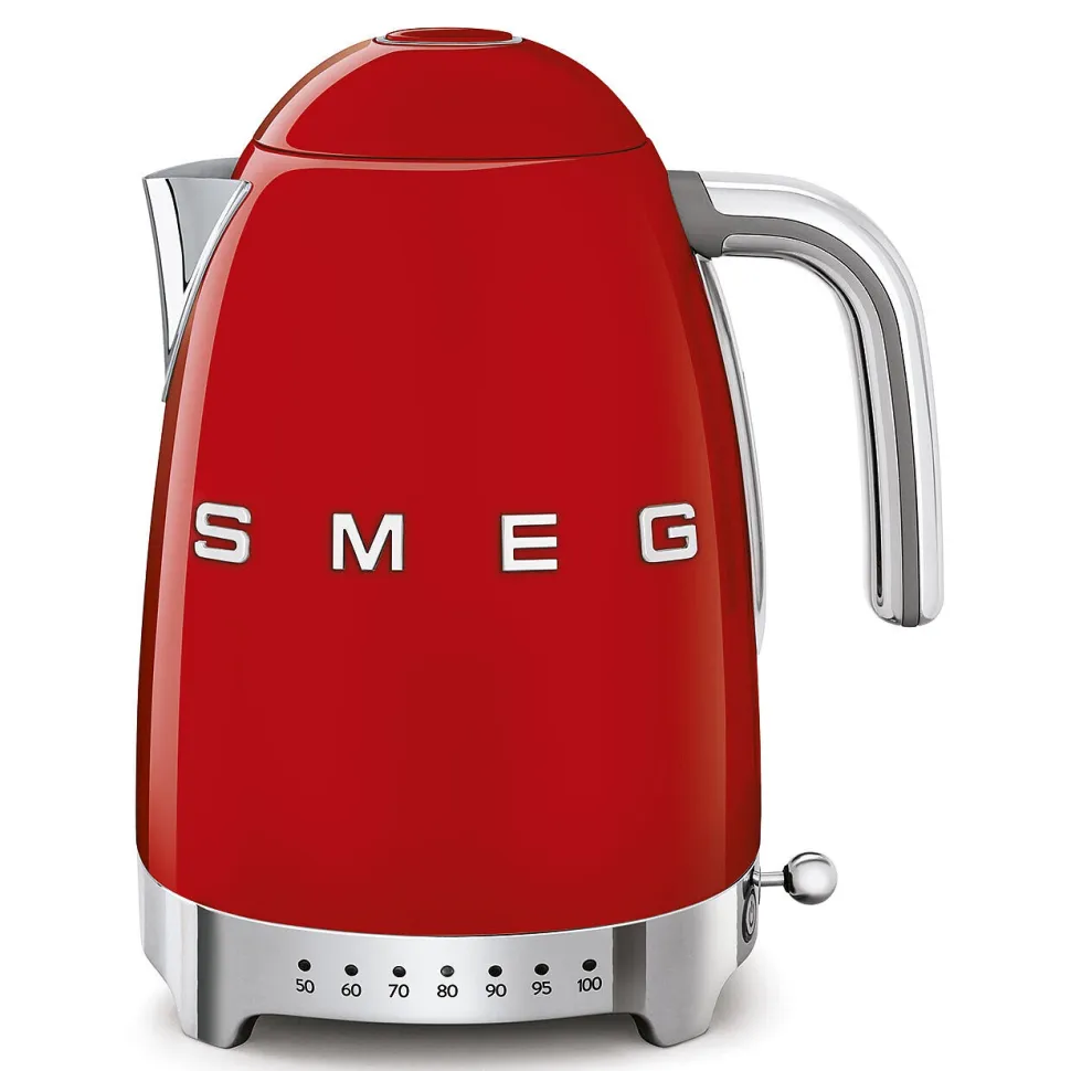 Vattenkokare med temperaturinställning, Röd - Smeg