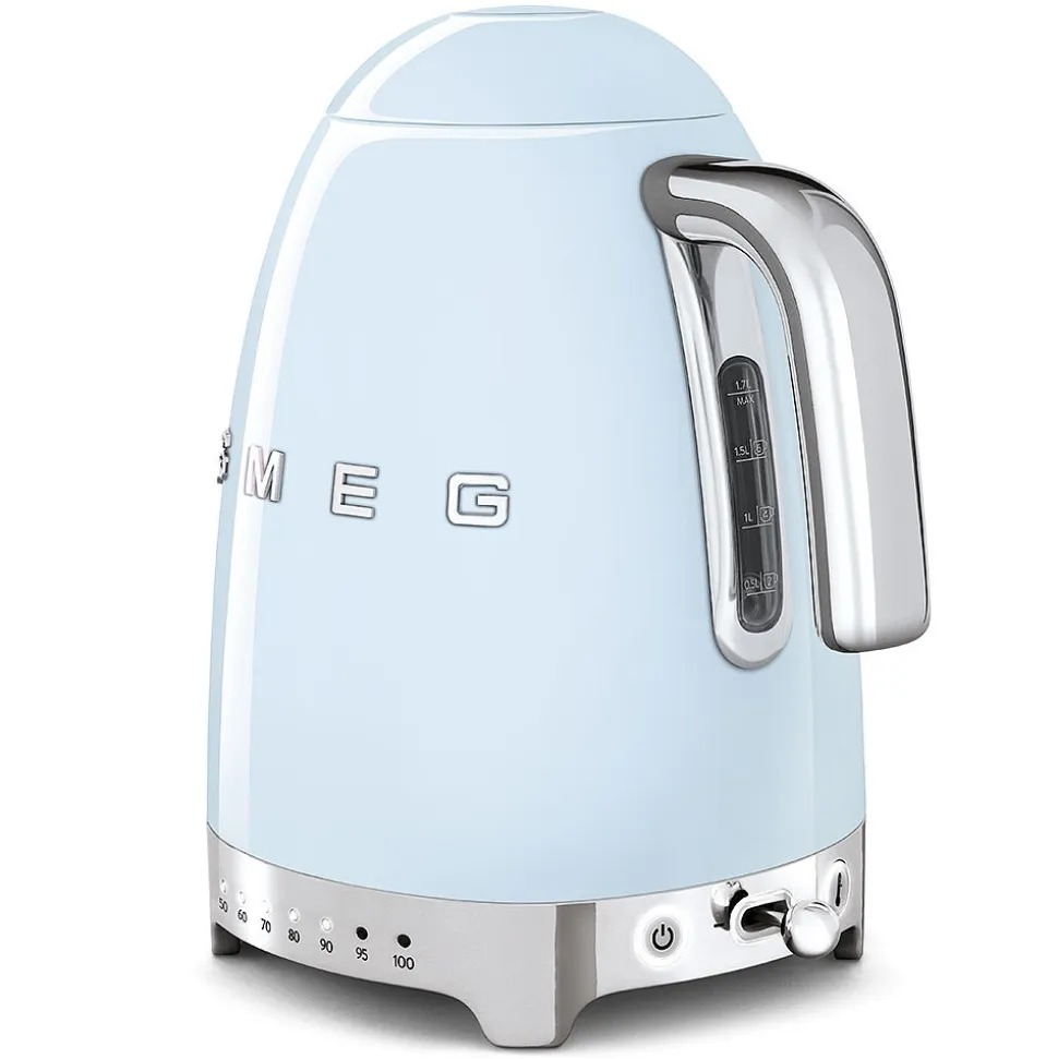 Vattenkokare med temperaturinställning, Pastellblå - Smeg