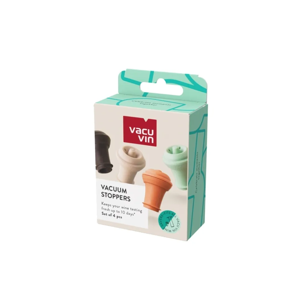 Wine Stoppers Loop i olika färger, 4-pack - Vacuvin