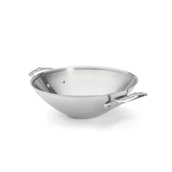 Wok i rostfritt stål med två handtag, 32cm, Affinity - De Buyer