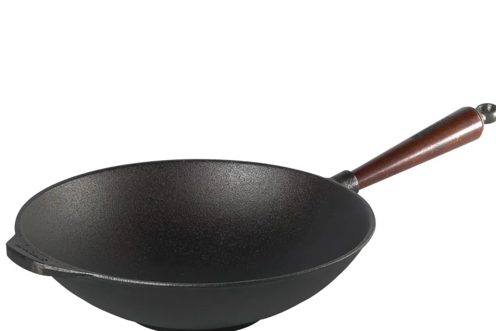 Wokpanna 30 cm, Trähandtag - Skeppshult